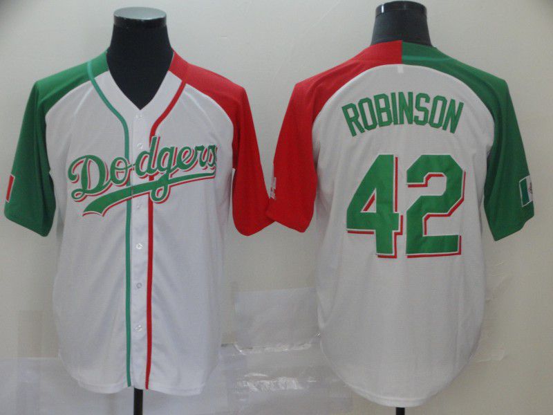 Men Los Angeles Dodgers #42 Robinson White Game MLB Jerseys->los angeles dodgers->MLB Jersey